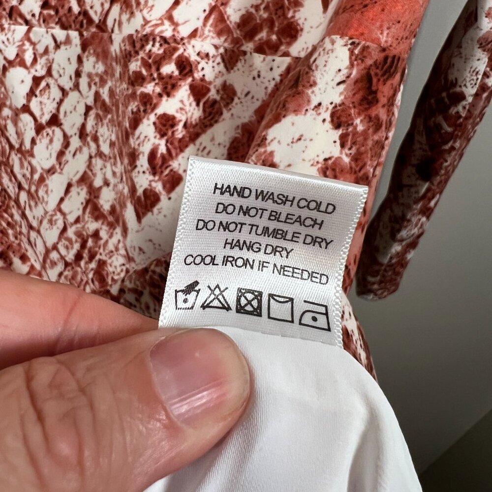 NBD X Naven Rachel Mini Dress Size XS Red Snake Party Event Date Night Plunge - Picture 11 of 11